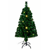 ALBERO NATALE FIBRE OTTICHE + 16 LED LUCE CALDA H.C M.120-130 RAMI PVC